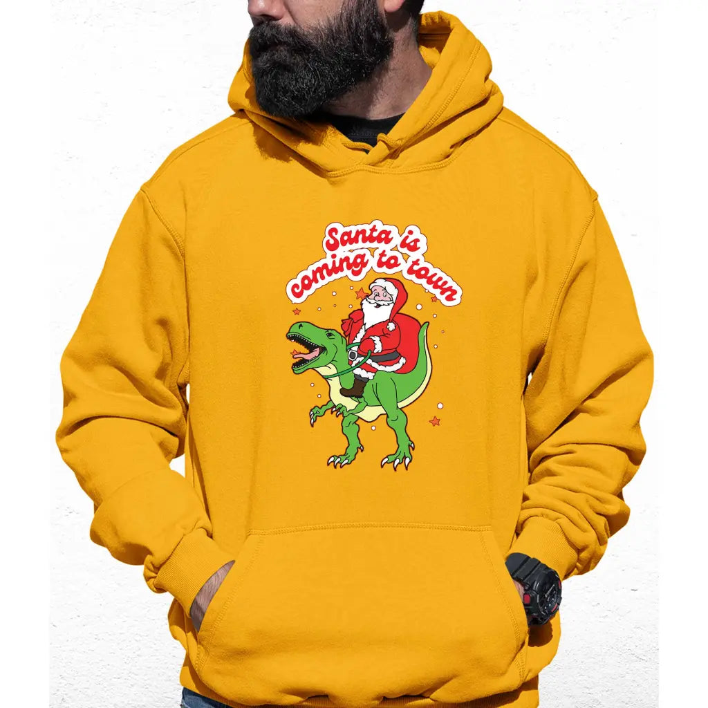 Santa Is coming To Town Colour Hoodie - Tshirtpark.com