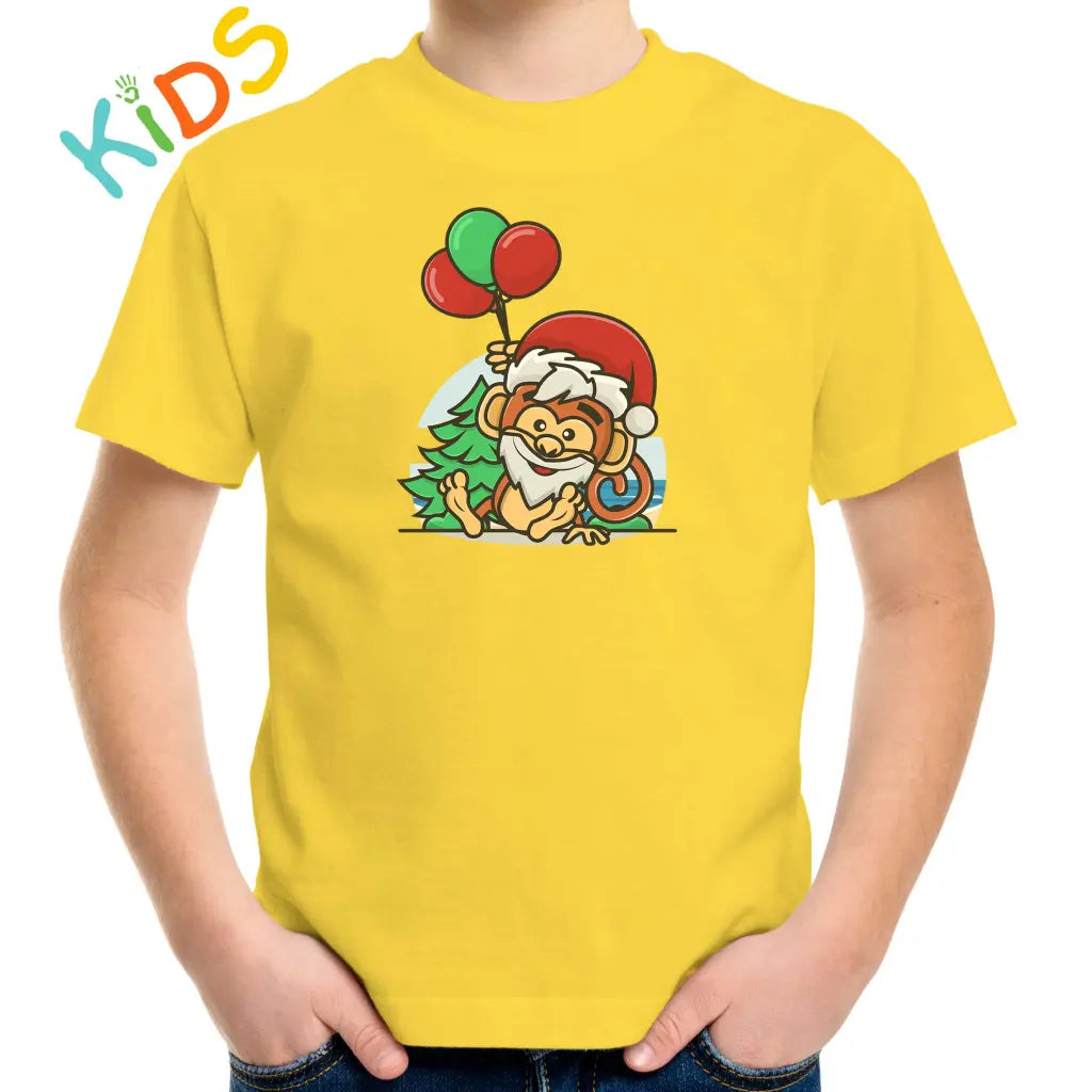 Santa Monkey Kids T-shirt - Tshirtpark.com