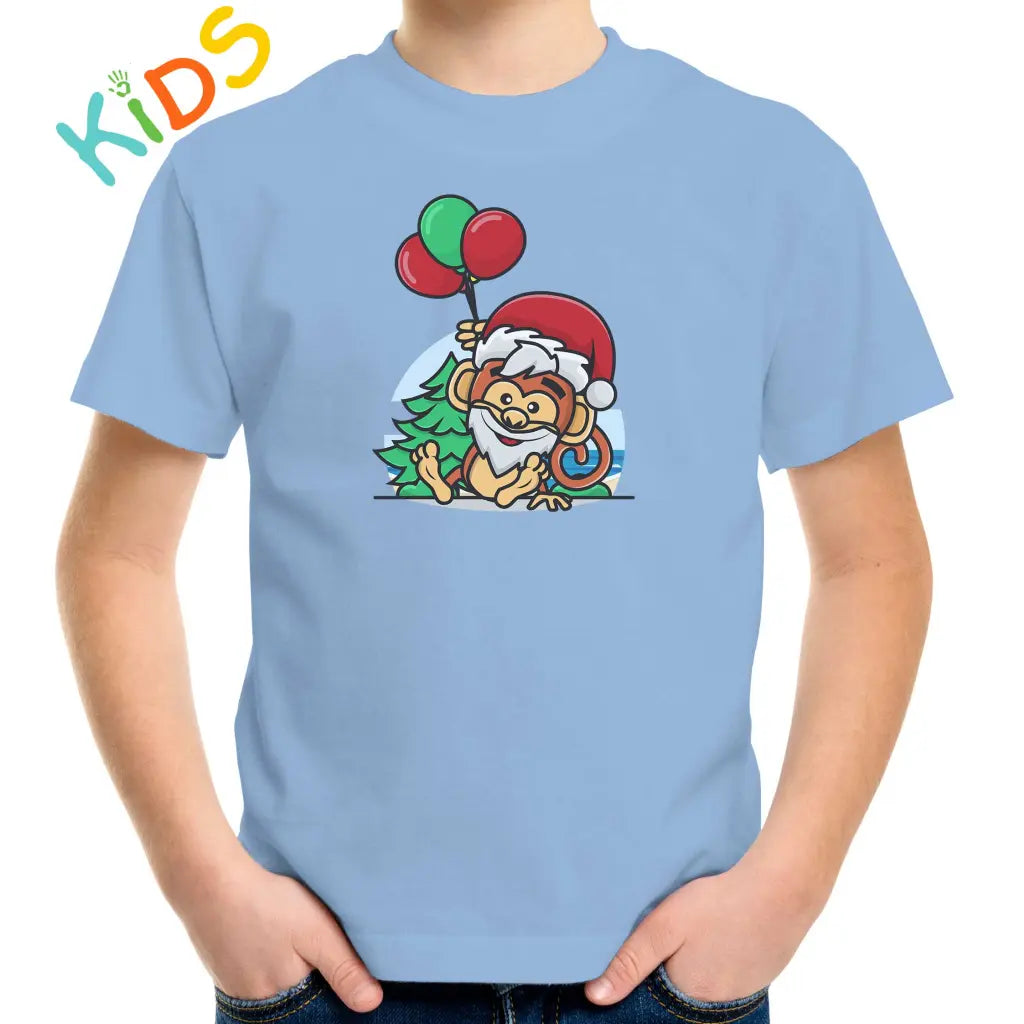 Santa Monkey Kids T-shirt - Tshirtpark.com