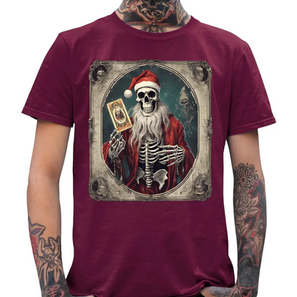 Santa Skull Tarot Card T-Shirt - Tshirtpark.com