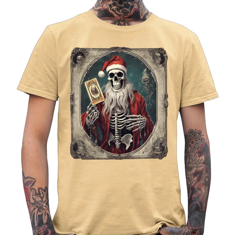 Santa Skull Tarot Card T-Shirt - Tshirtpark.com