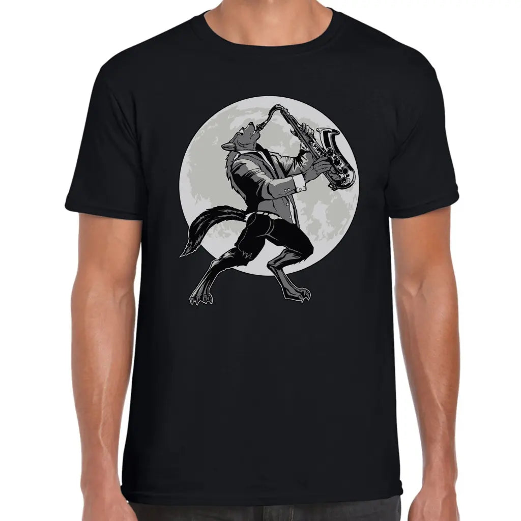 Saxophone Wolf T-Shirt - Tshirtpark.com