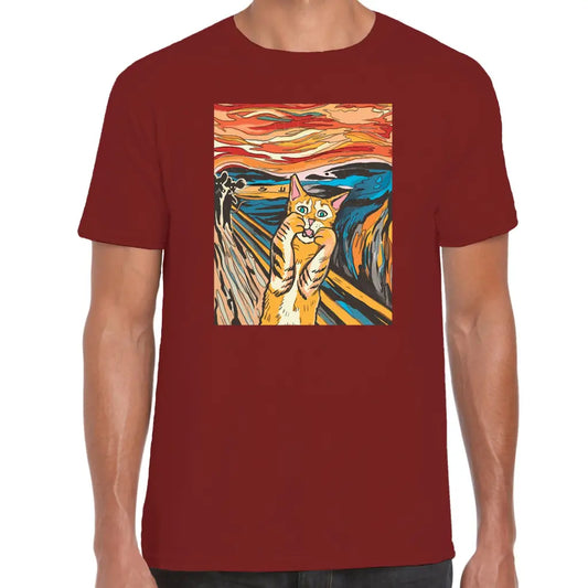 Scared Cat Painting T-Shirt - Tshirtpark.com