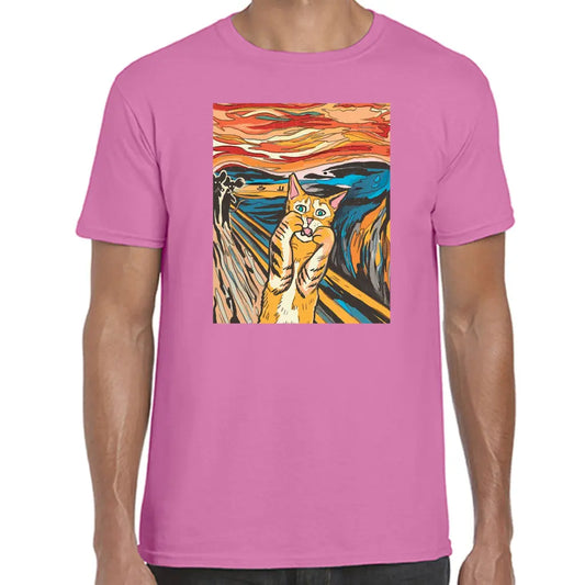 Scared Cat Painting T-Shirt - Tshirtpark.com