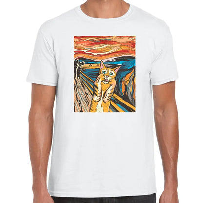 Scared Cat Painting T-Shirt - Tshirtpark.com