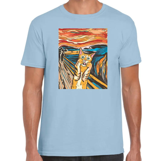 Scared Cat Painting T-Shirt - Tshirtpark.com