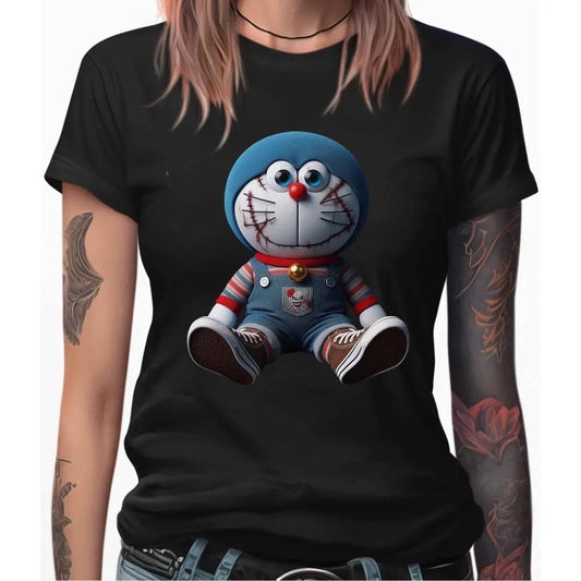 Scary Blue Cat Women’s T-Shirt - Tshirtpark.com