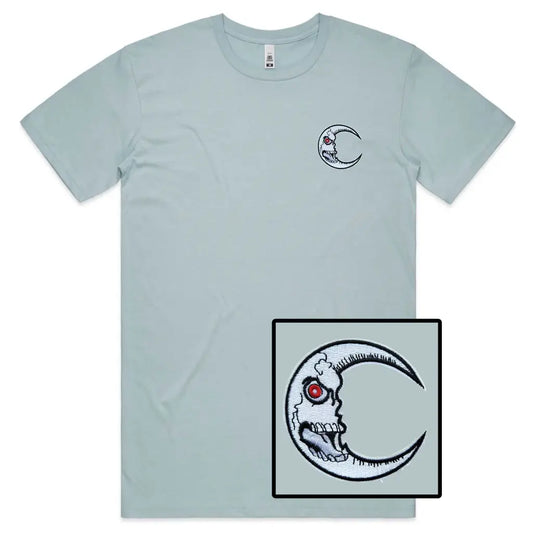 Scary Moon Embroidered T-Shirt - Tshirtpark.com