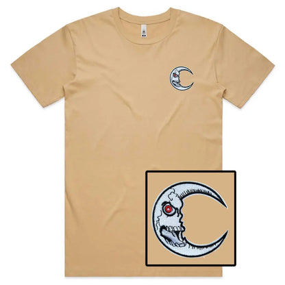 Scary Moon Embroidered T-Shirt - Tshirtpark.com