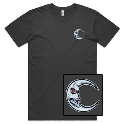 Scary Moon Embroidered T-Shirt - Tshirtpark.com