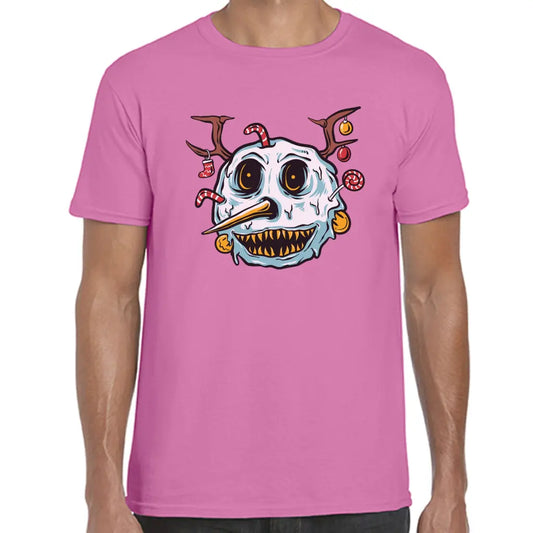 Scary Snowman Head T-Shirt - Tshirtpark.com