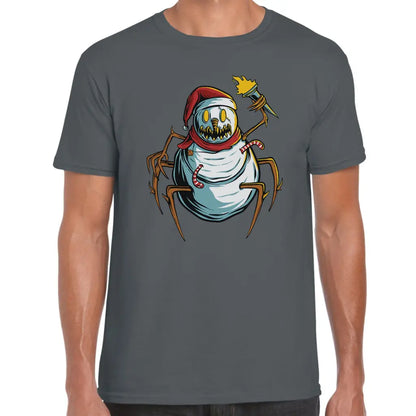 Scary Spider Snowman T-Shirt - Tshirtpark.com