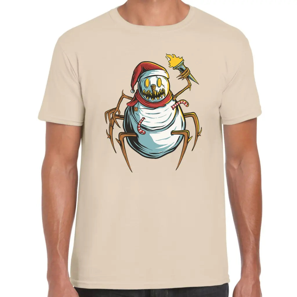 Scary Spider Snowman T-Shirt - Tshirtpark.com