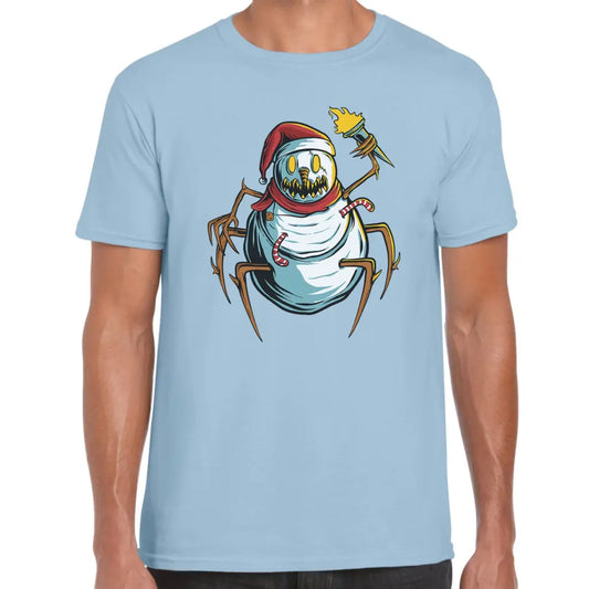 Scary Spider Snowman T-Shirt - Tshirtpark.com