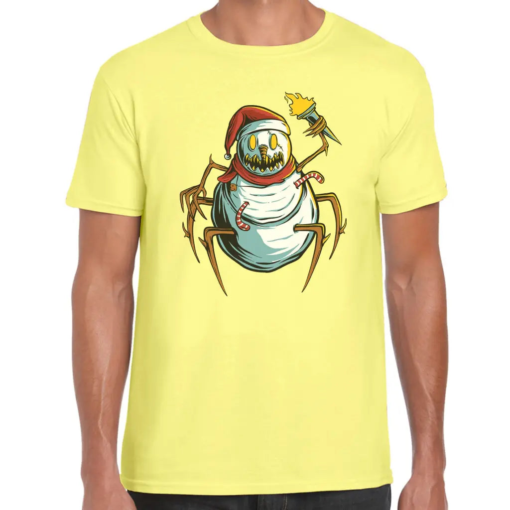 Scary Spider Snowman T-Shirt - Tshirtpark.com