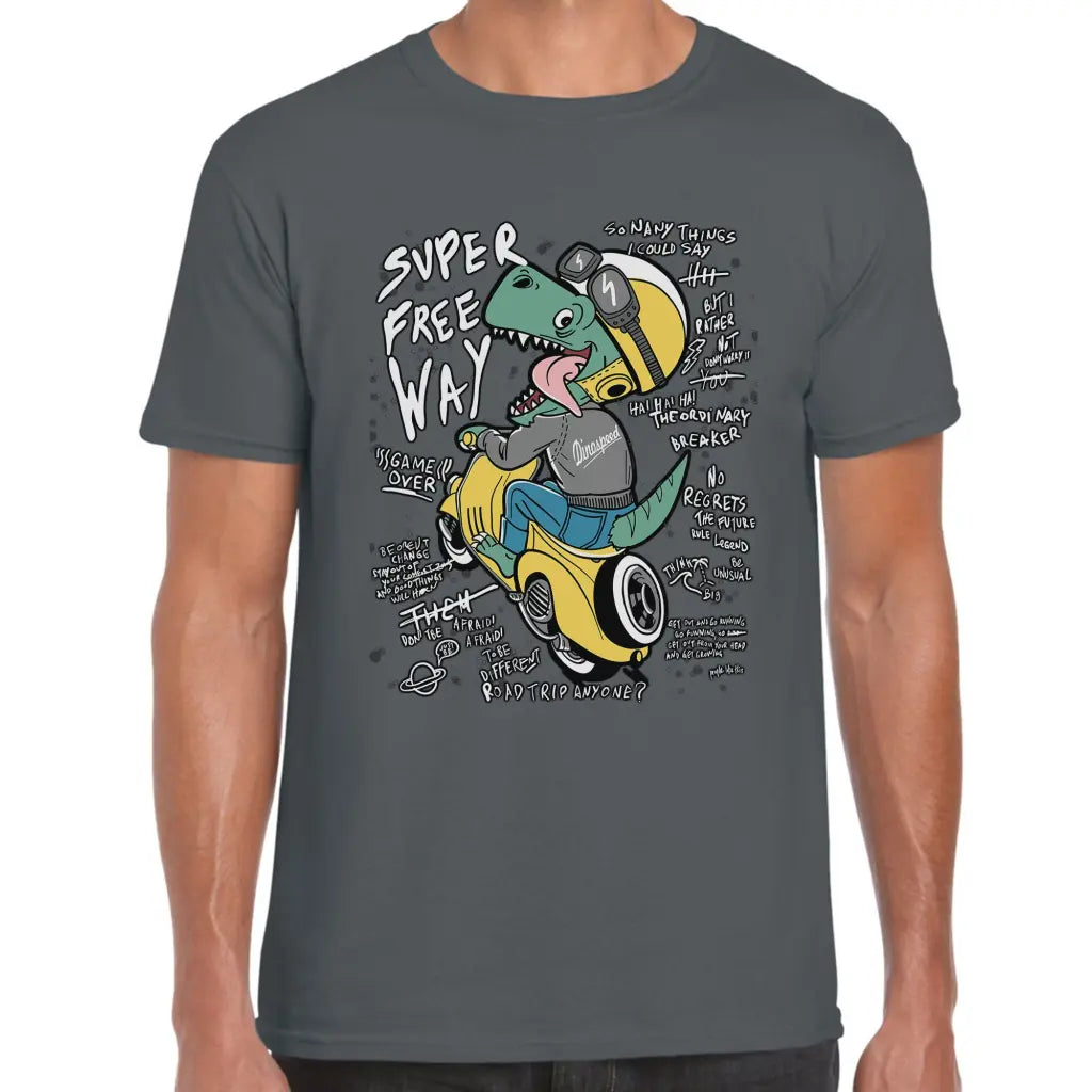 Scooter Dino Scribble T-Shirt - Tshirtpark.com