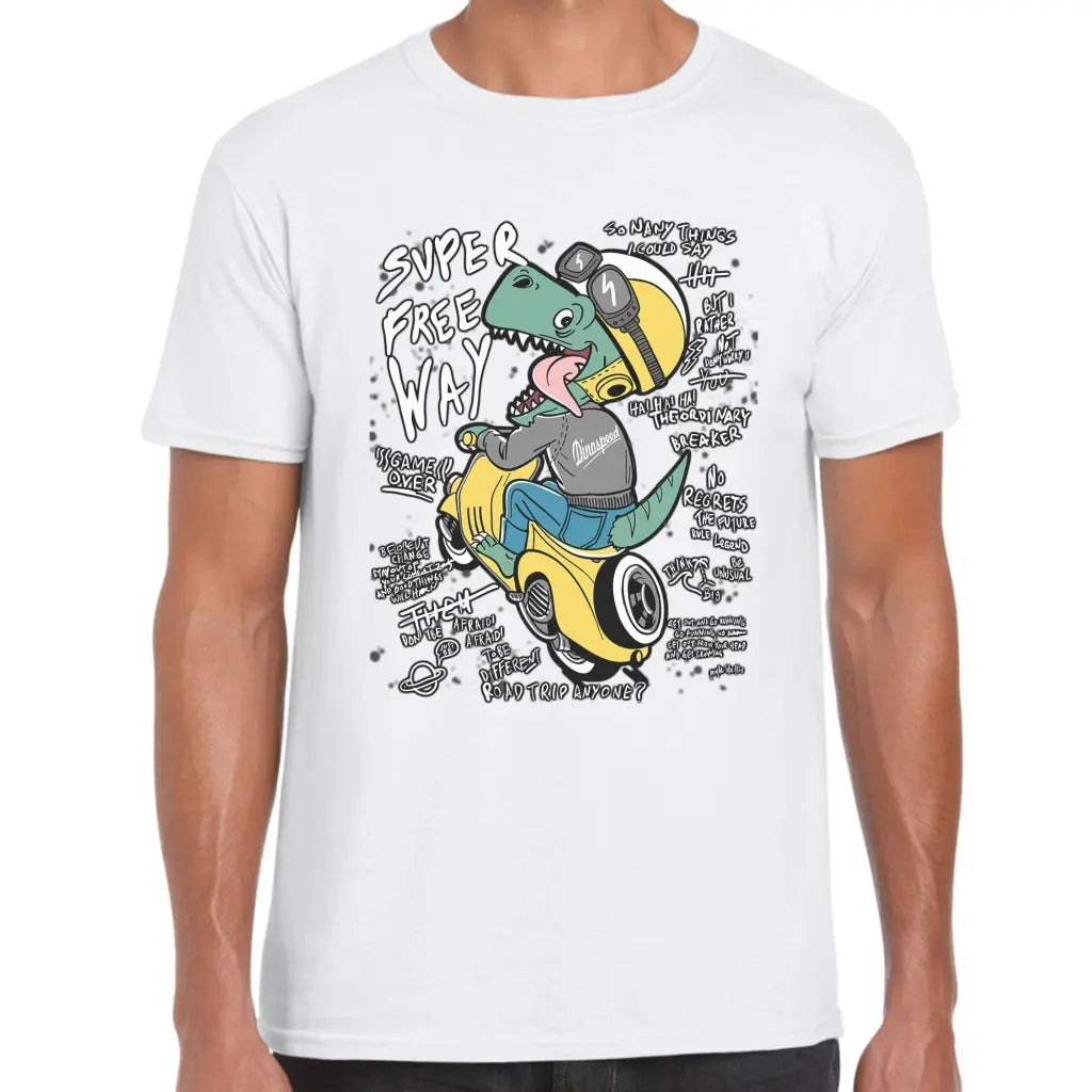 Scooter Dino Scribble T-Shirt - Tshirtpark.com