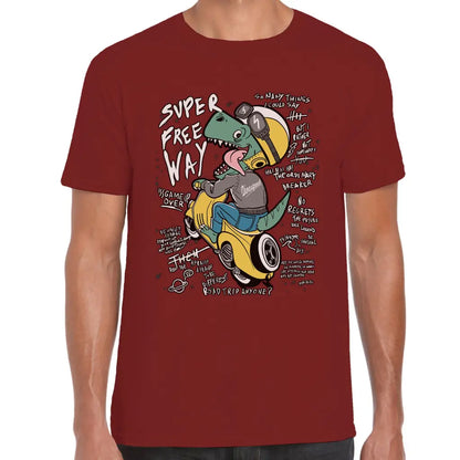 Scooter Dino Scribble T-Shirt - Tshirtpark.com