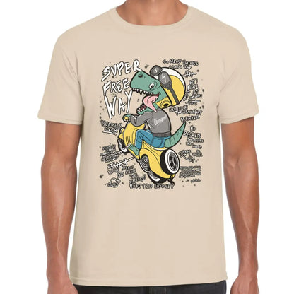 Scooter Dino Scribble T-Shirt - Tshirtpark.com