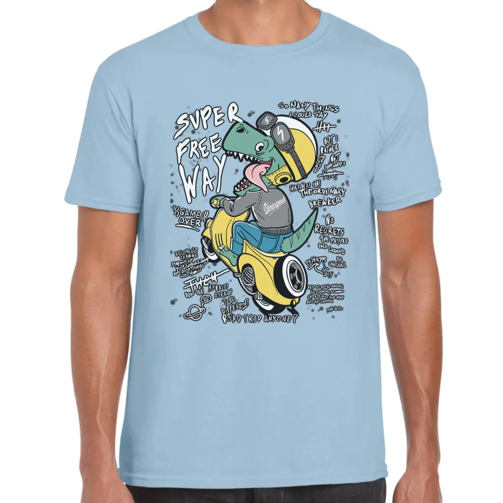 Scooter Dino Scribble T-Shirt - Tshirtpark.com