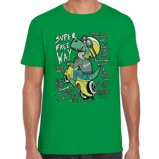 Scooter Dino Scribble T-Shirt - Tshirtpark.com