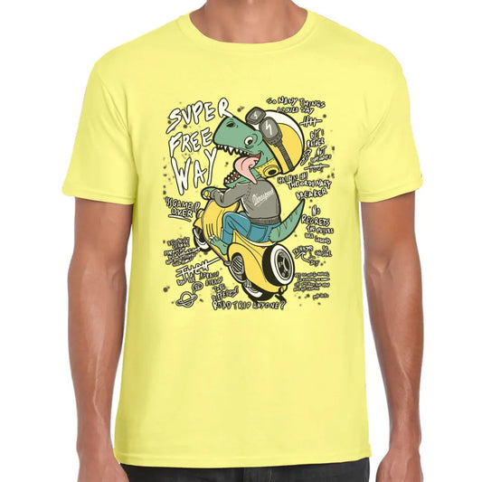 Scooter Dino Scribble T-Shirt - Tshirtpark.com