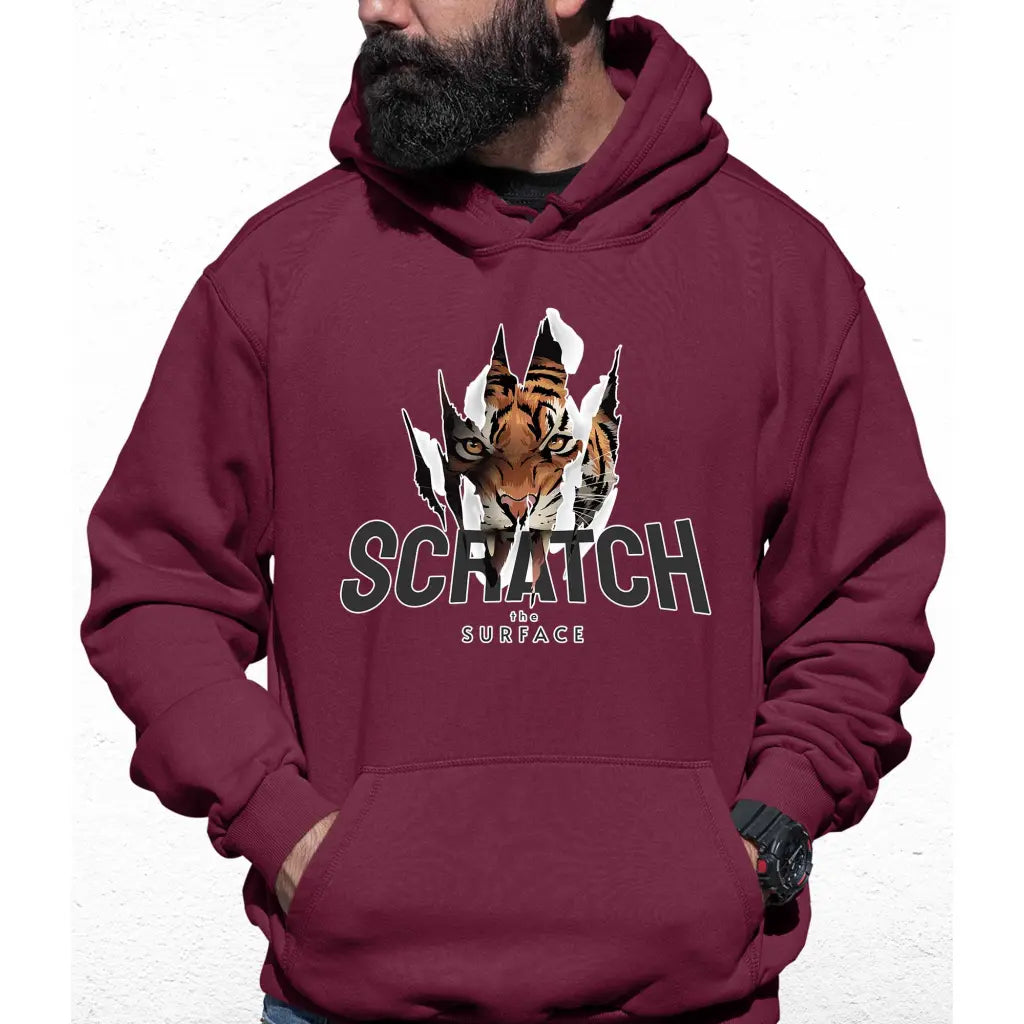 Scratch The Surface Slogan Colour Hoodie - Tshirtpark.com