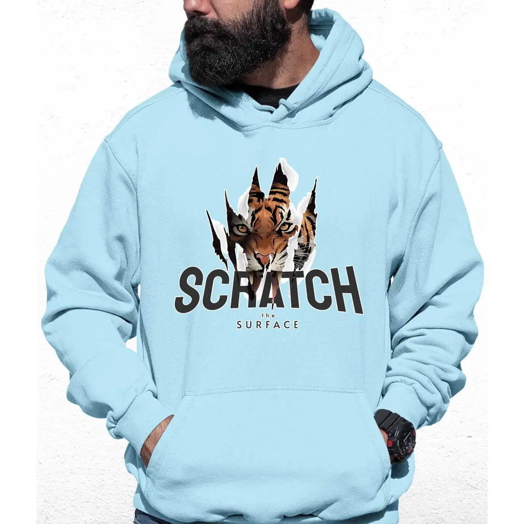 Scratch The Surface Slogan Colour Hoodie - Tshirtpark.com