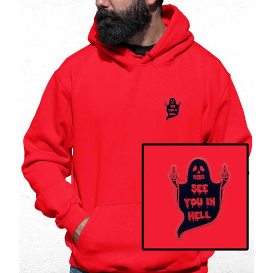 See You In Hell Embroidered Colour Hoodie - Tshirtpark.com