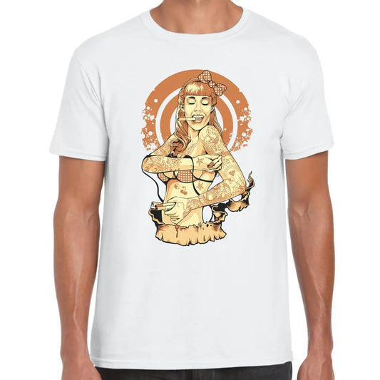 Self Tattooing Girl T-Shirt - Tshirtpark.com