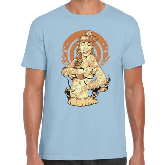 Self Tattooing Girl T-Shirt - Tshirtpark.com