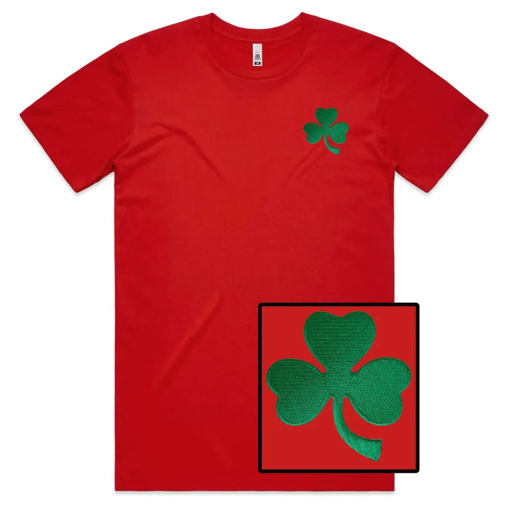 Shamrock Embroidered T-Shirt - Tshirtpark.com