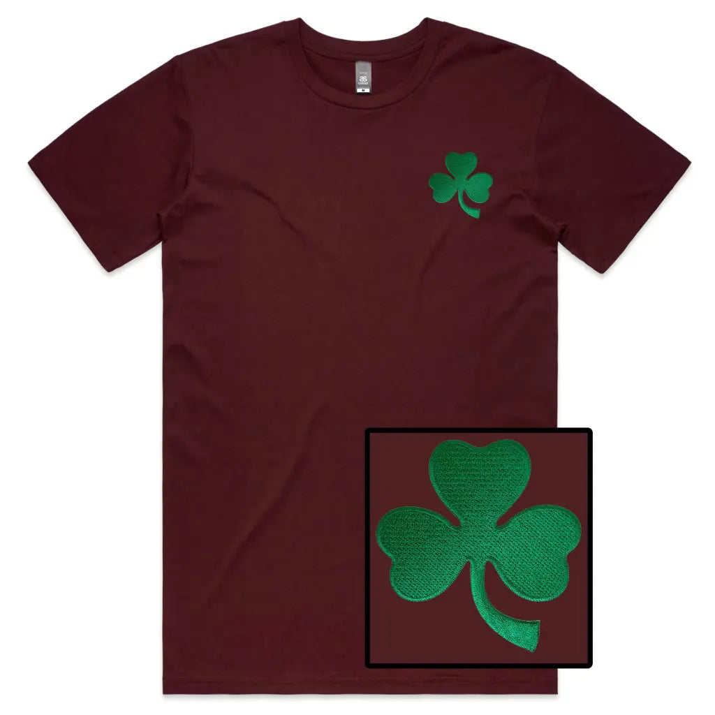 Shamrock Embroidered T-Shirt - Tshirtpark.com