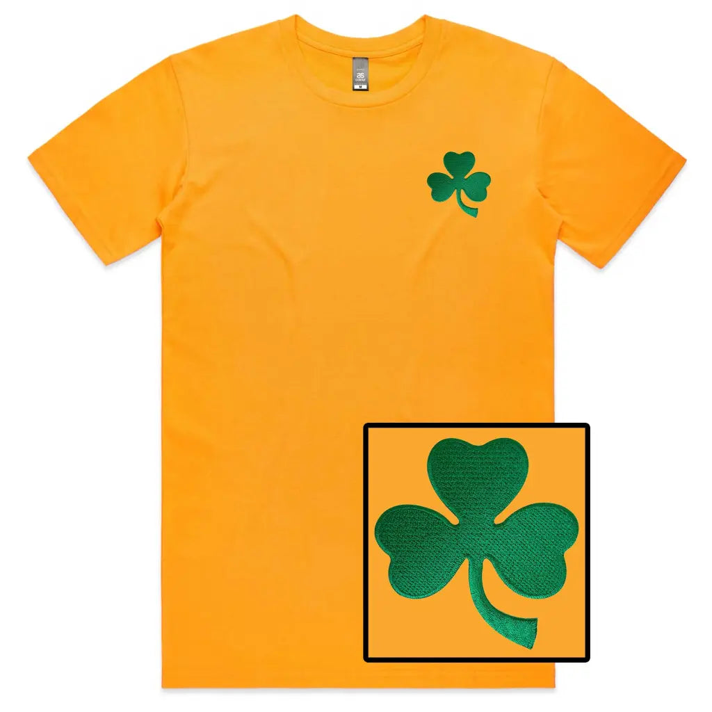 Shamrock Embroidered T-Shirt - Tshirtpark.com