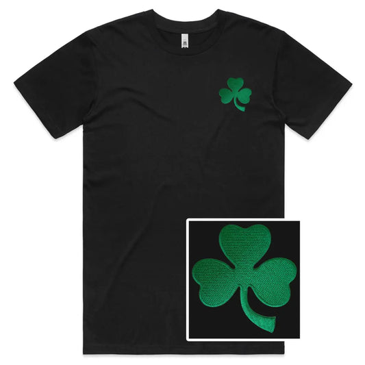 Shamrock Embroidered T-Shirt - Tshirtpark.com