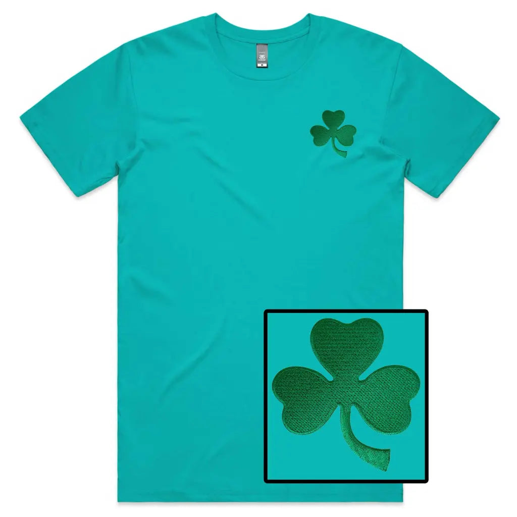 Shamrock Embroidered T-Shirt - Tshirtpark.com