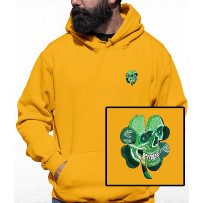 Shamrock Skull Embroidered Colour Hoodie - Tshirtpark.com