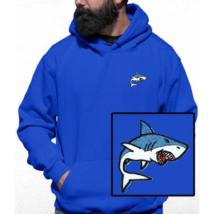 Shark Embroidered Colour Hoodie - Tshirtpark.com