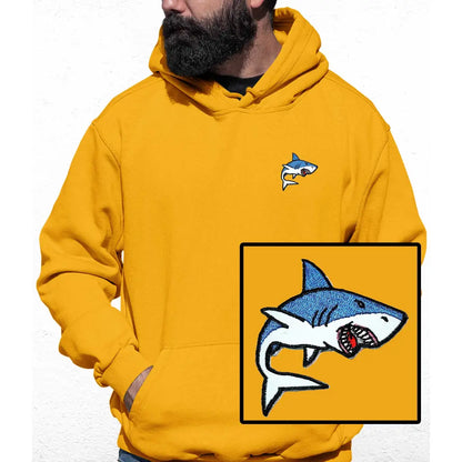 Shark Embroidered Colour Hoodie - Tshirtpark.com