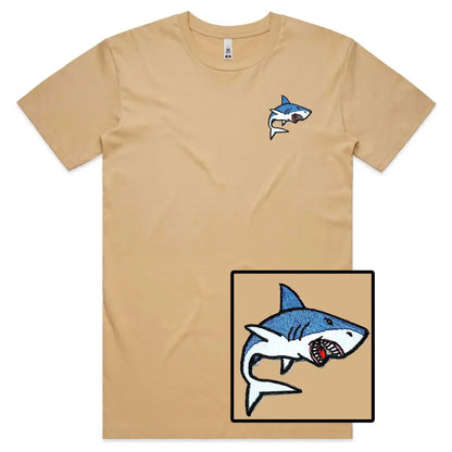 Shark Embroidered T-Shirt - Tshirtpark.com