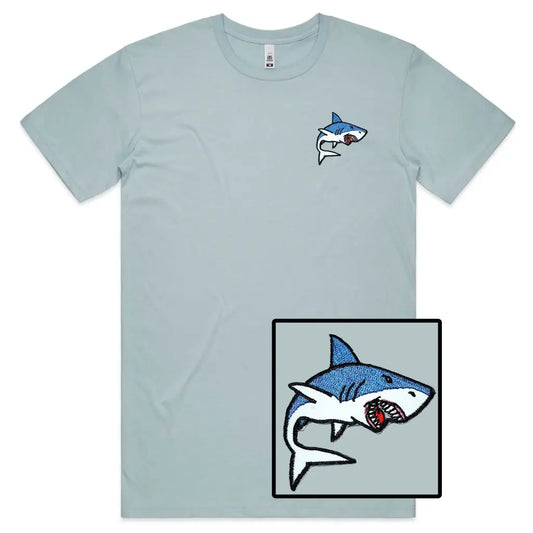 Shark Embroidered T-Shirt - Tshirtpark.com