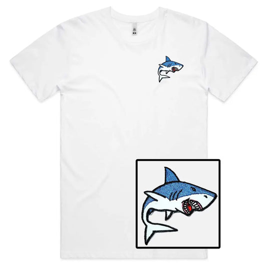 Shark Embroidered T-Shirt - Tshirtpark.com