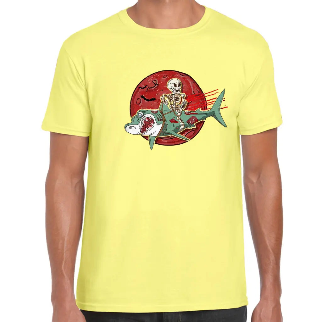 Shark Riding Skeleton T-Shirt - Tshirtpark.com