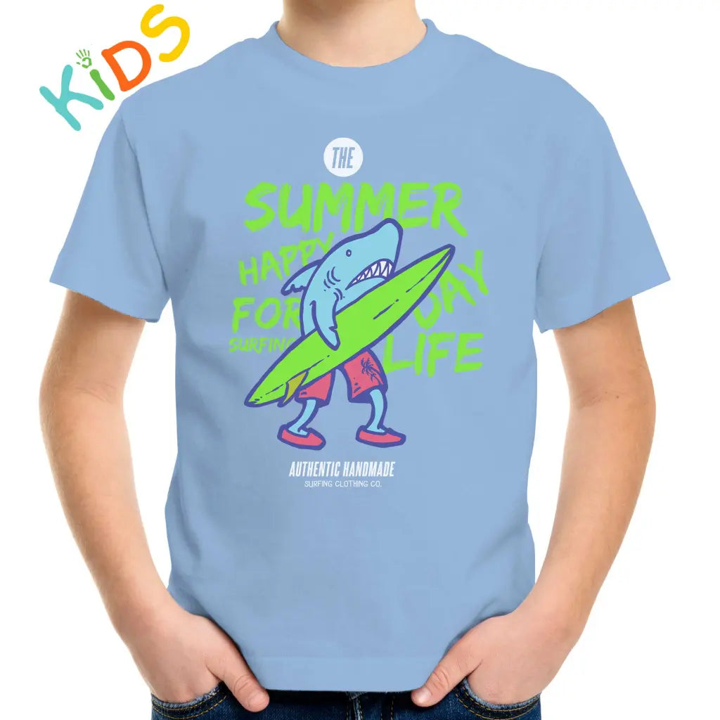 Shark Surfing Kids T-shirt - Tshirtpark.com