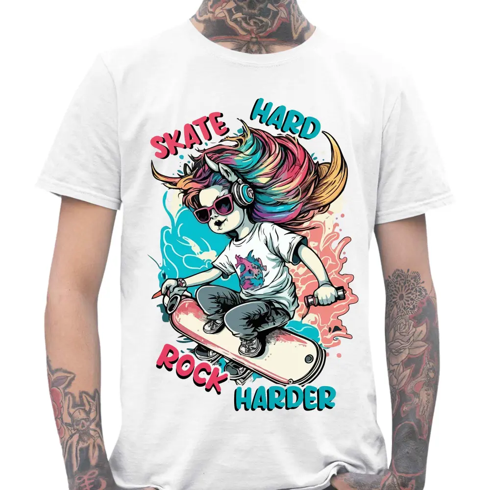 Skate Hard Rock Harder T-Shirt - Tshirtpark.com