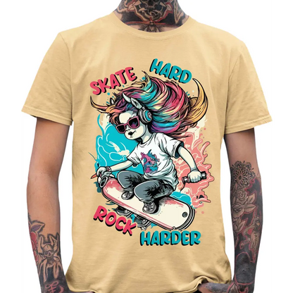 Skate Hard Rock Harder T-Shirt - Tshirtpark.com