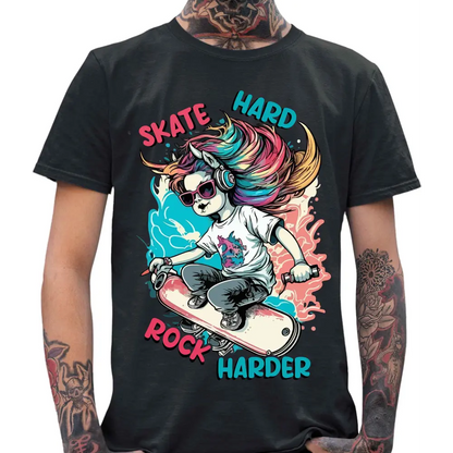 Skate Hard Rock Harder T-Shirt - Tshirtpark.com