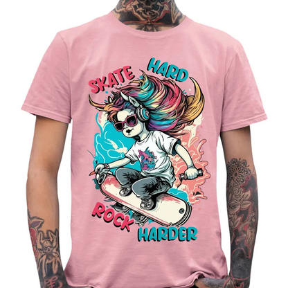 Skate Hard Rock Harder T-Shirt - Tshirtpark.com