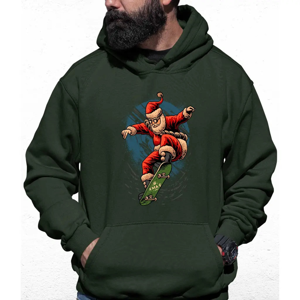 Skater Santa Colour Hoodie - Tshirtpark.com