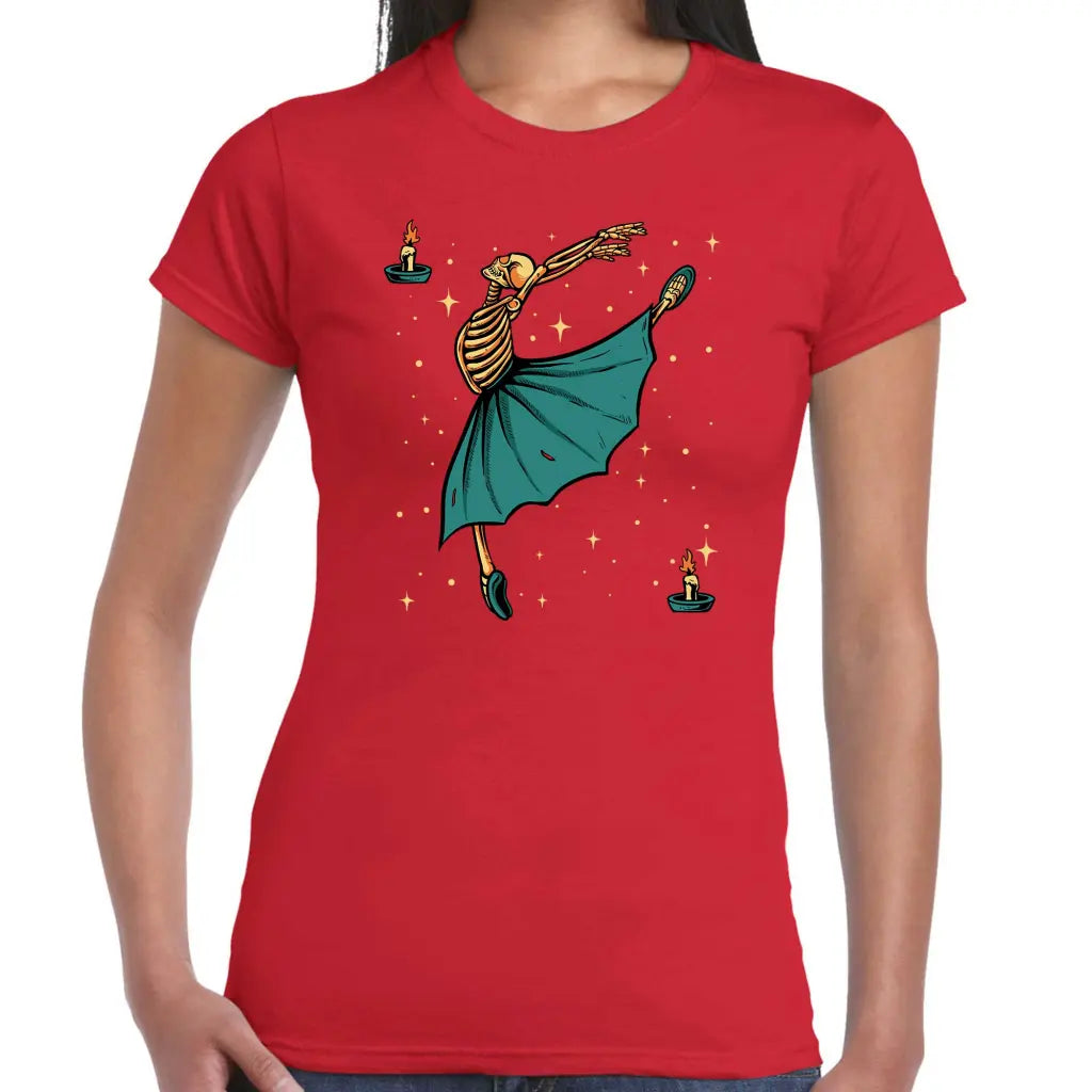 Skeleton Ballerina Ladies T-shirt - Tshirtpark.com